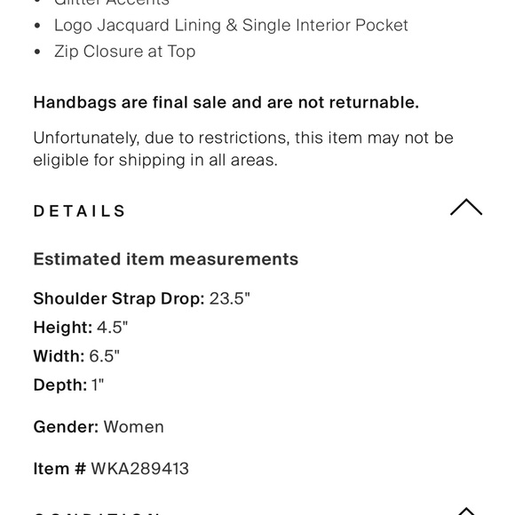 KATE SPADE NEW YORK
Quilted Leather Mini Bag in Black with silver chain - Picture 6 of 9